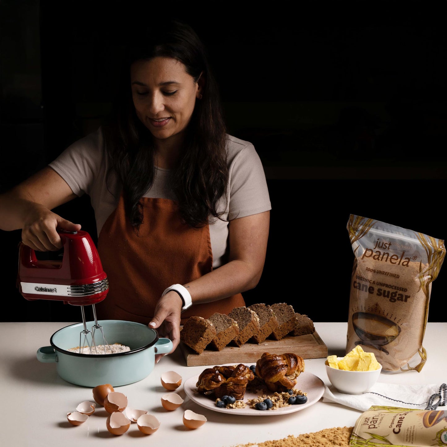 Just Panela Organic Unrefined Cane Sugar 1 Pound | 100% Unprocessed, Raw Sugar | Great for Baking, Cooking & Sweetening | Health