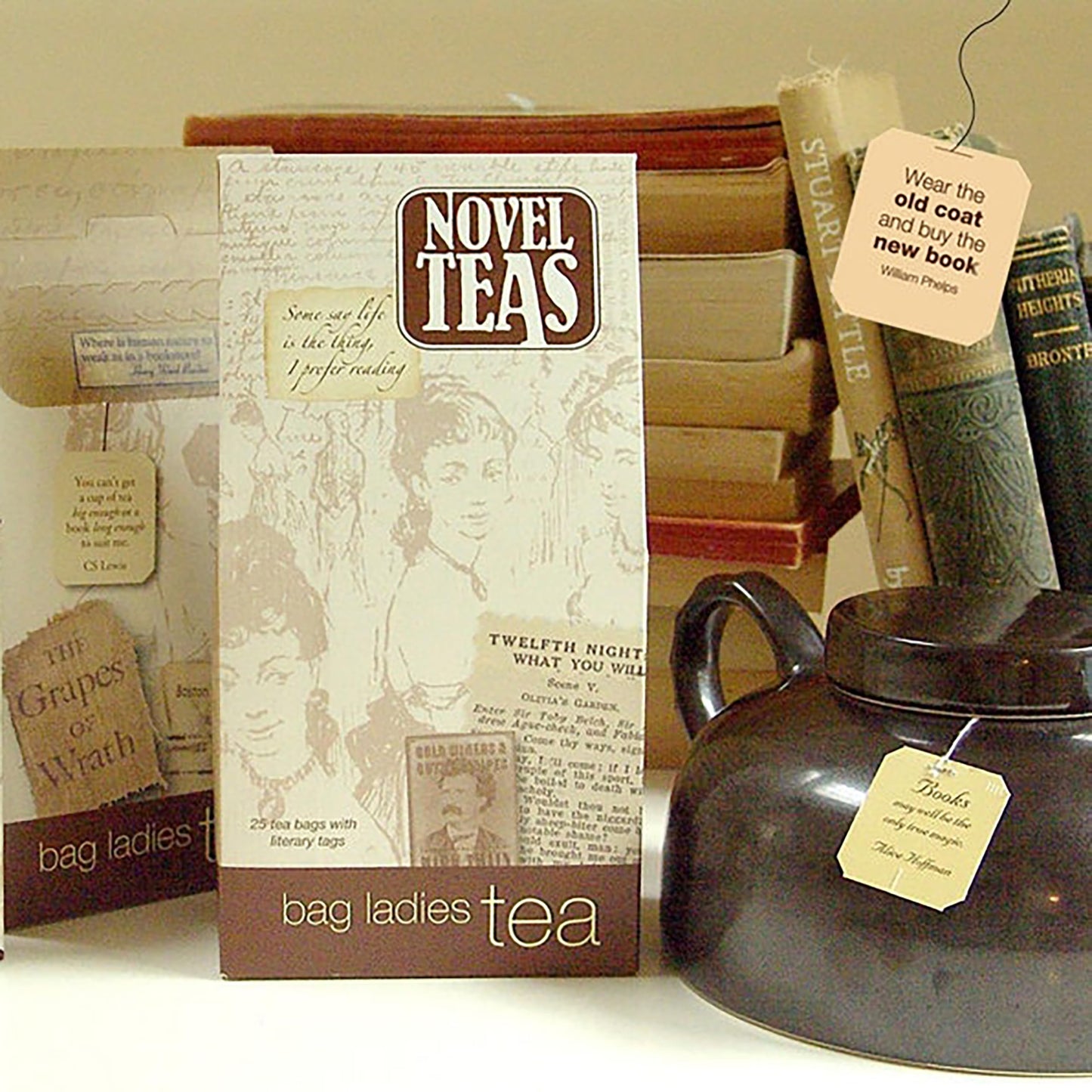 Novel Teas Book Lover'S Tea Contains 25 Teabags Individually Tagged With Literary Quotes From The World Over, Made With The Fine