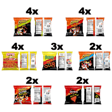 Frito-Lay Flamin' Hot Mix Variety Pack, 21 Count - Spicy Snack Assortment, Perfect for Parties & Sharing