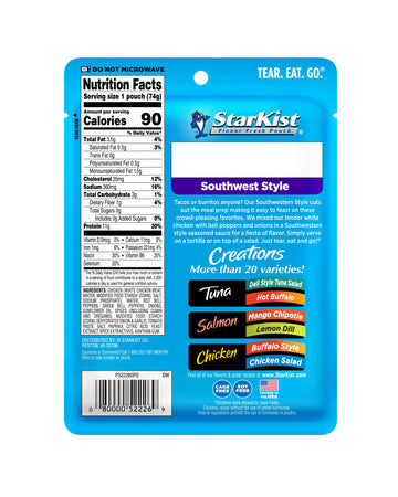 Starkist Chicken Creations, Southwest Style, 2.6 Oz Pouch