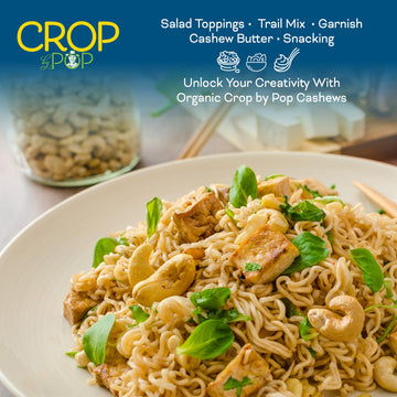 Crop By Pop - Organic Raw Cashews, (16 Oz - 1 Lb) Usda Organic & Non Gmo Certified - Plant Based, Vegan, Kosher