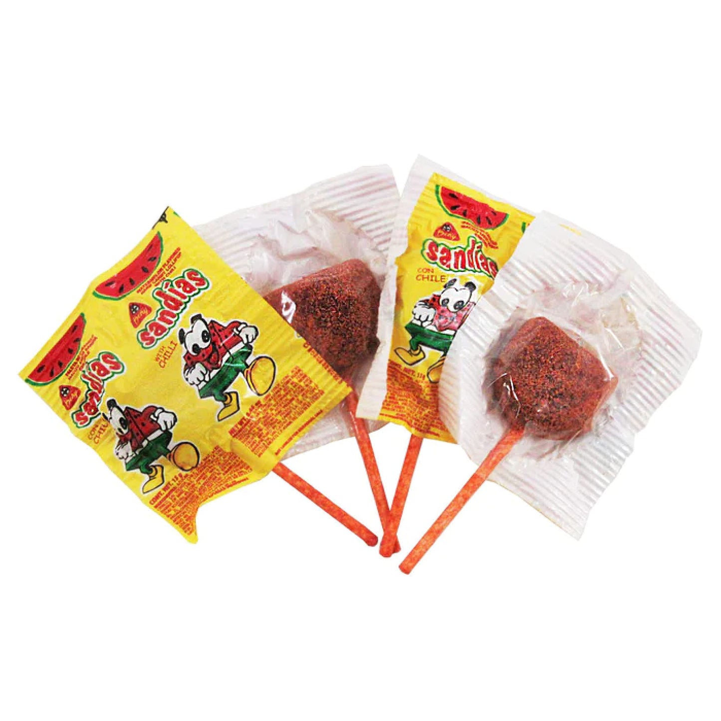 Beny X-Treme Lollipops With Chili Coating 1Lb 6.56Oz Bags (640G) (Watermelon (Sandia))