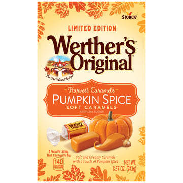 Werther'S Original Soft Harvest Pumpkin Spice Caramel Candy, 8.57 Oz Bag