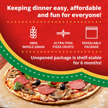 Golden Home Bakery Products Ultra Thin Pizza Crust, 12" (3 Pack)