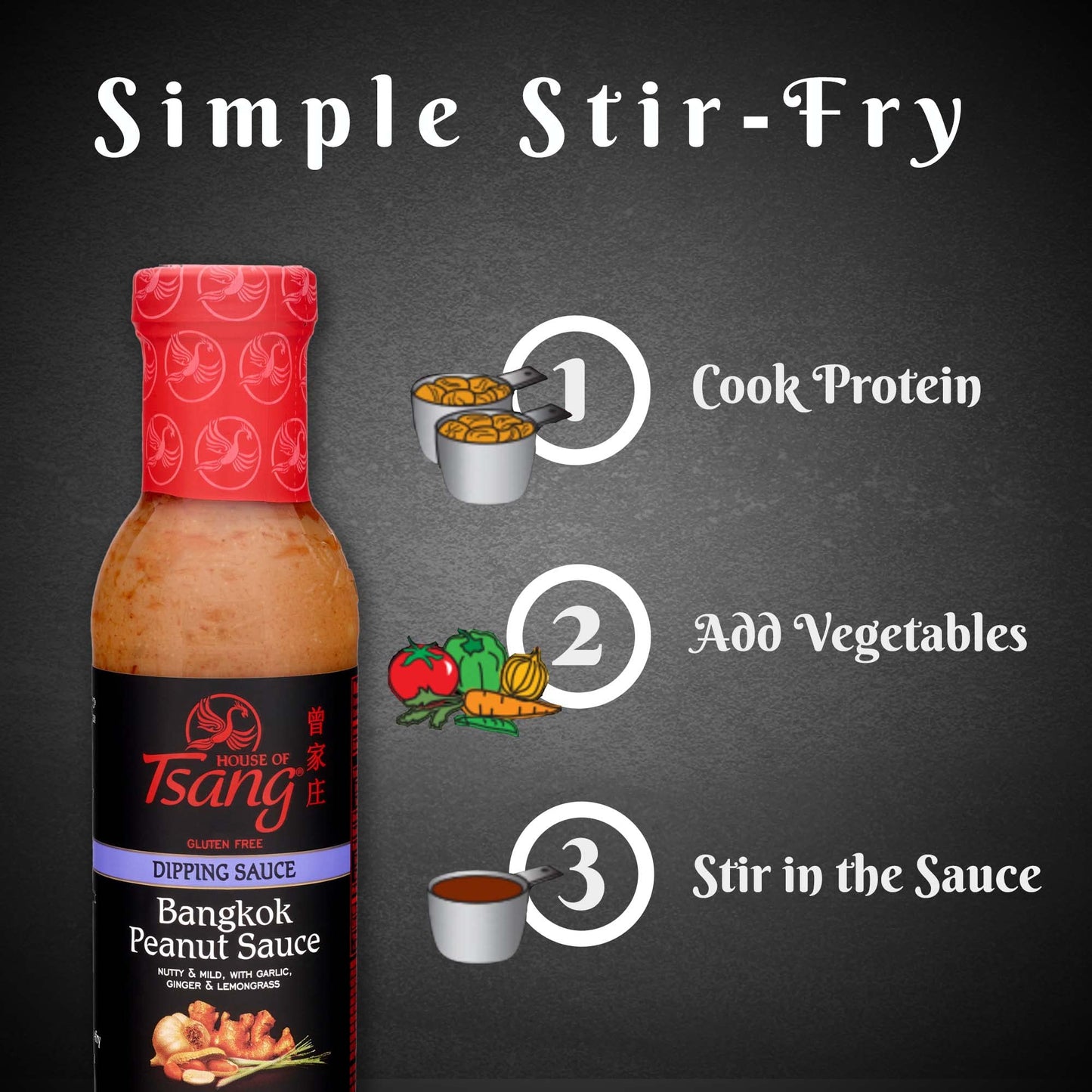 HOUSE OF TSANG Bangkok Peanut Sauce, 11.5 Oz