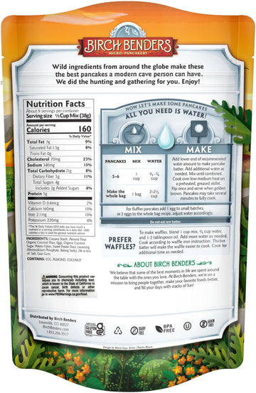 Birch Benders Paleo Pancake And Waffle Mix, 12 Oz (Pack Of 2)