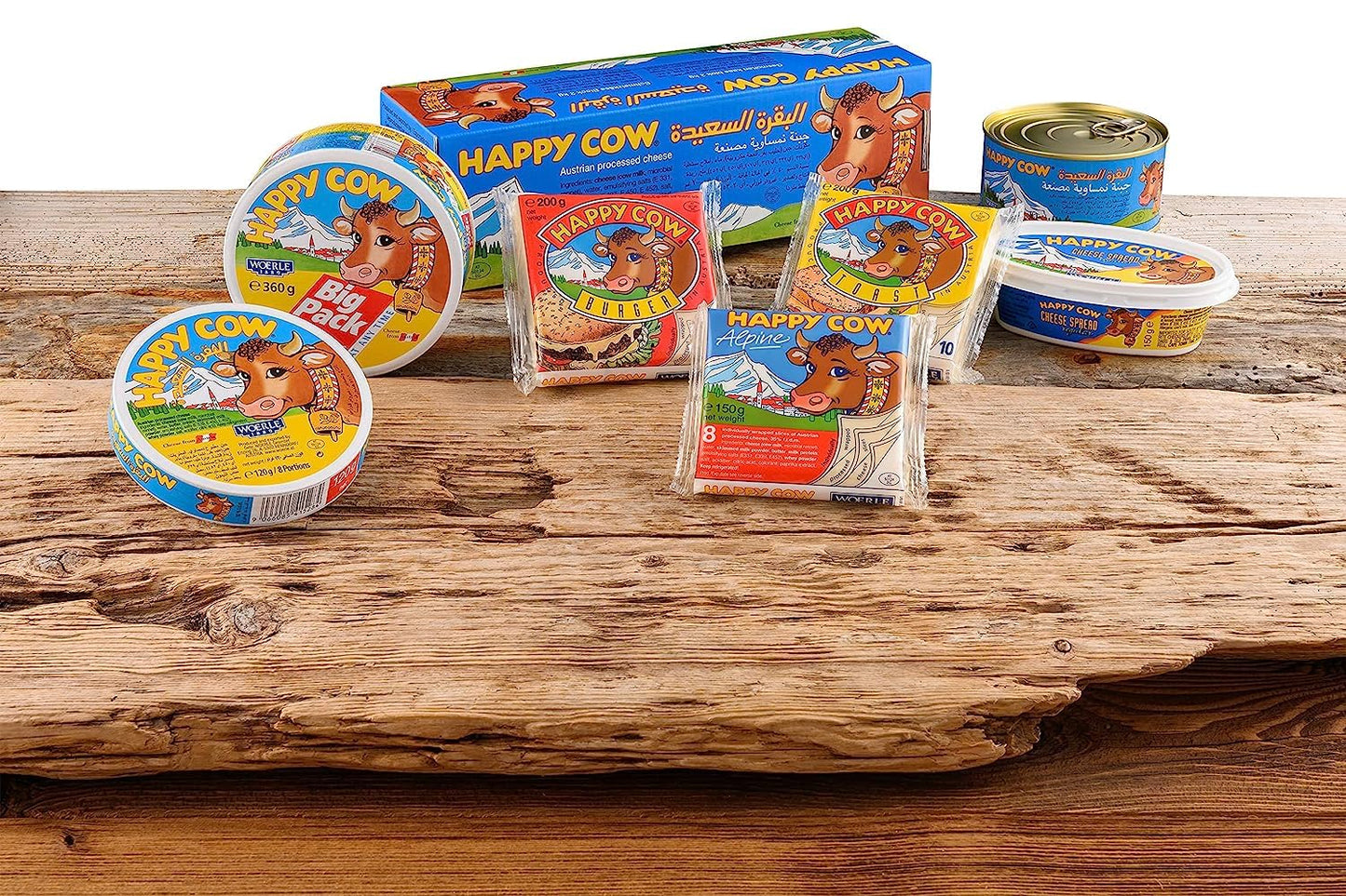 Happy Cow Halal Processed Cheese, Rich Cheddar Flavor, 4 OZ (113g), Easy Open Can, Long Shelf Life