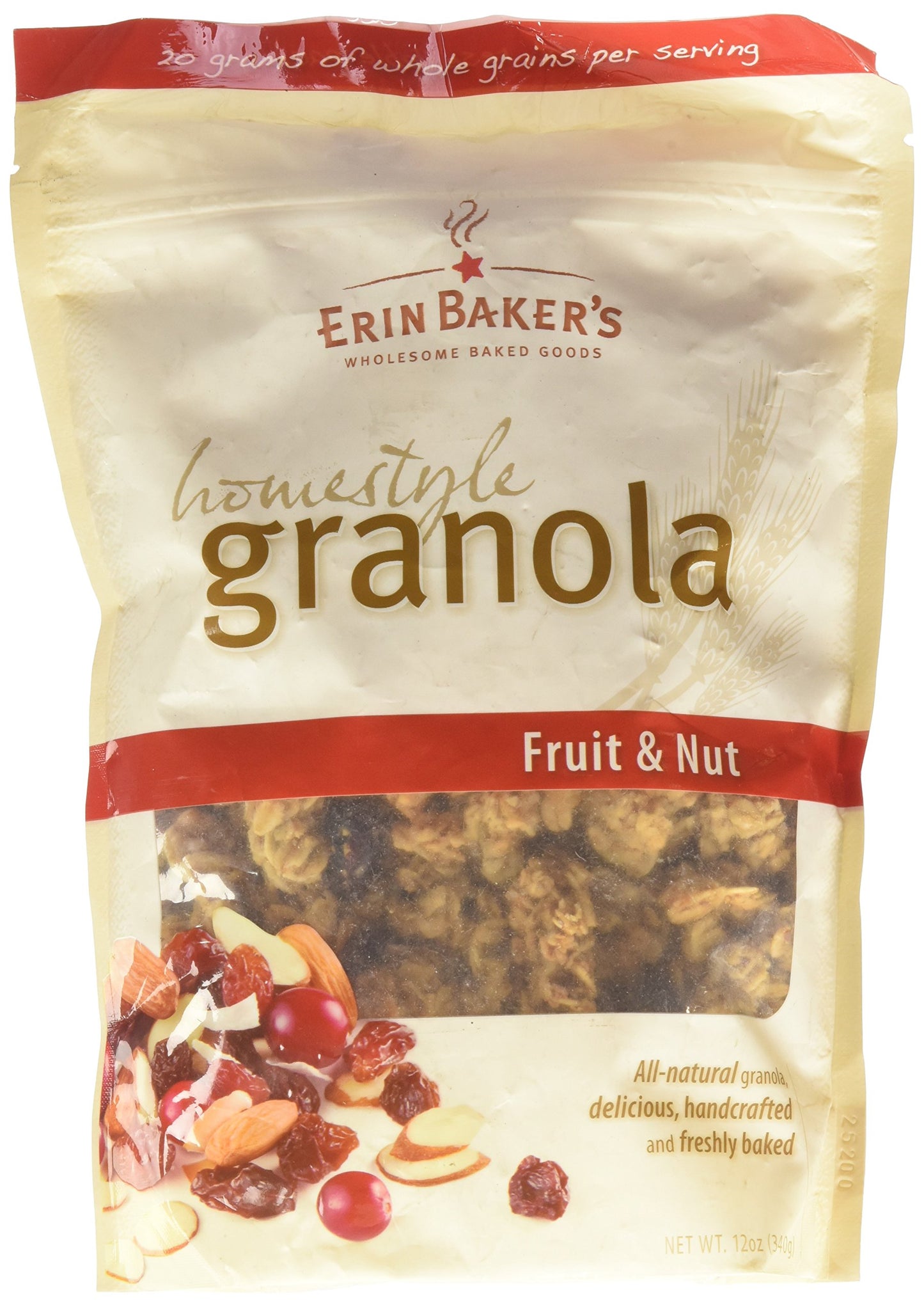 Erin Bakers Homestyle Granola, Fruit & Nut, 12 oz