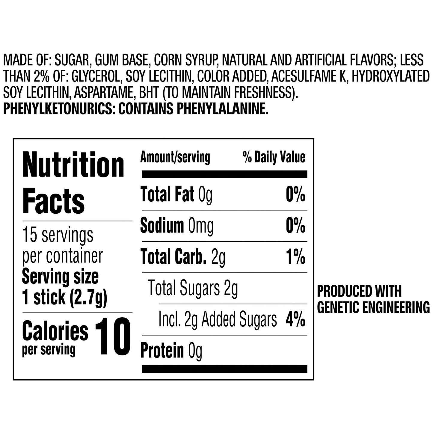 Wrigley Cinnamon Chewing Gum, 15 Stick (Pack Of 4), 60 Gum Pieces, Cinnamon Gum