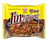 Ottogi JIN Jjajang Ramen - Korean Instant Noodles, Smoked Black Bean Sauce, 4.76oz x 8 Pack