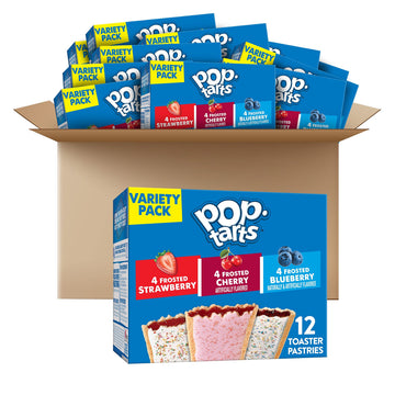 Pop-Tarts, Breakfast Toaster Pastries, Variety Pack, 15.238Lb Case (72 Count)