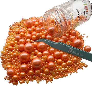 Se Si&Moos Orange Edible Pearls For Cake Decorating Orange Sprinkles Orange Sugar Pearls Orange Pearl Sprinkles For Cake Decorat