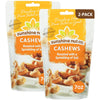 Sunshine Nut Company Whole Roasted Lightly Salted Cashews, Sprinkling of Salt Flavor, 2 Pack, 7 oz. Each, Gluten Free, Peanut Fr