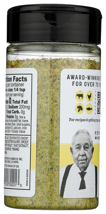 KINDERS Organic Buttery Steakhouse Seasoning, 6 Oz, Perfect for Grilling and Cooking
