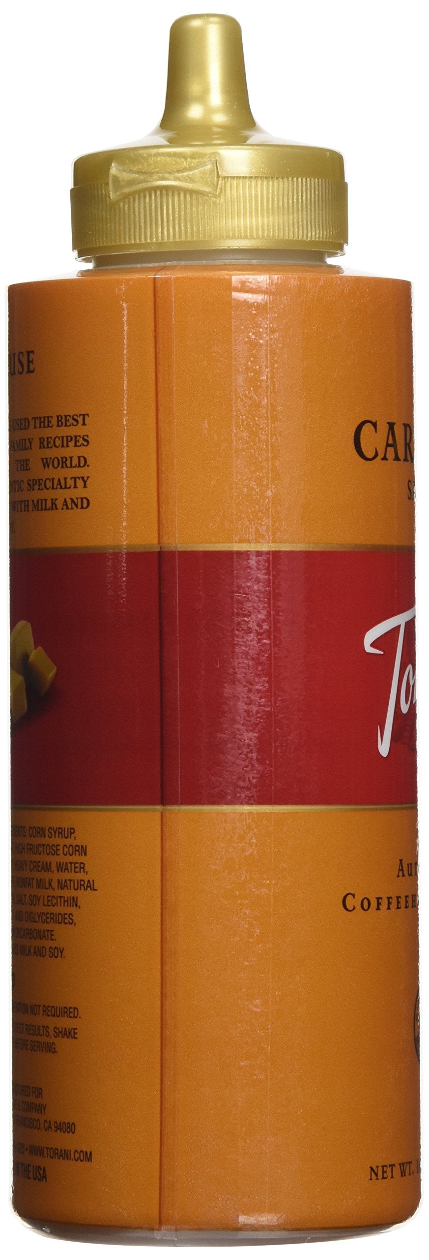Torani Caramel Sauce, 16.5 oz Squeeze Bottle (2-Pack)