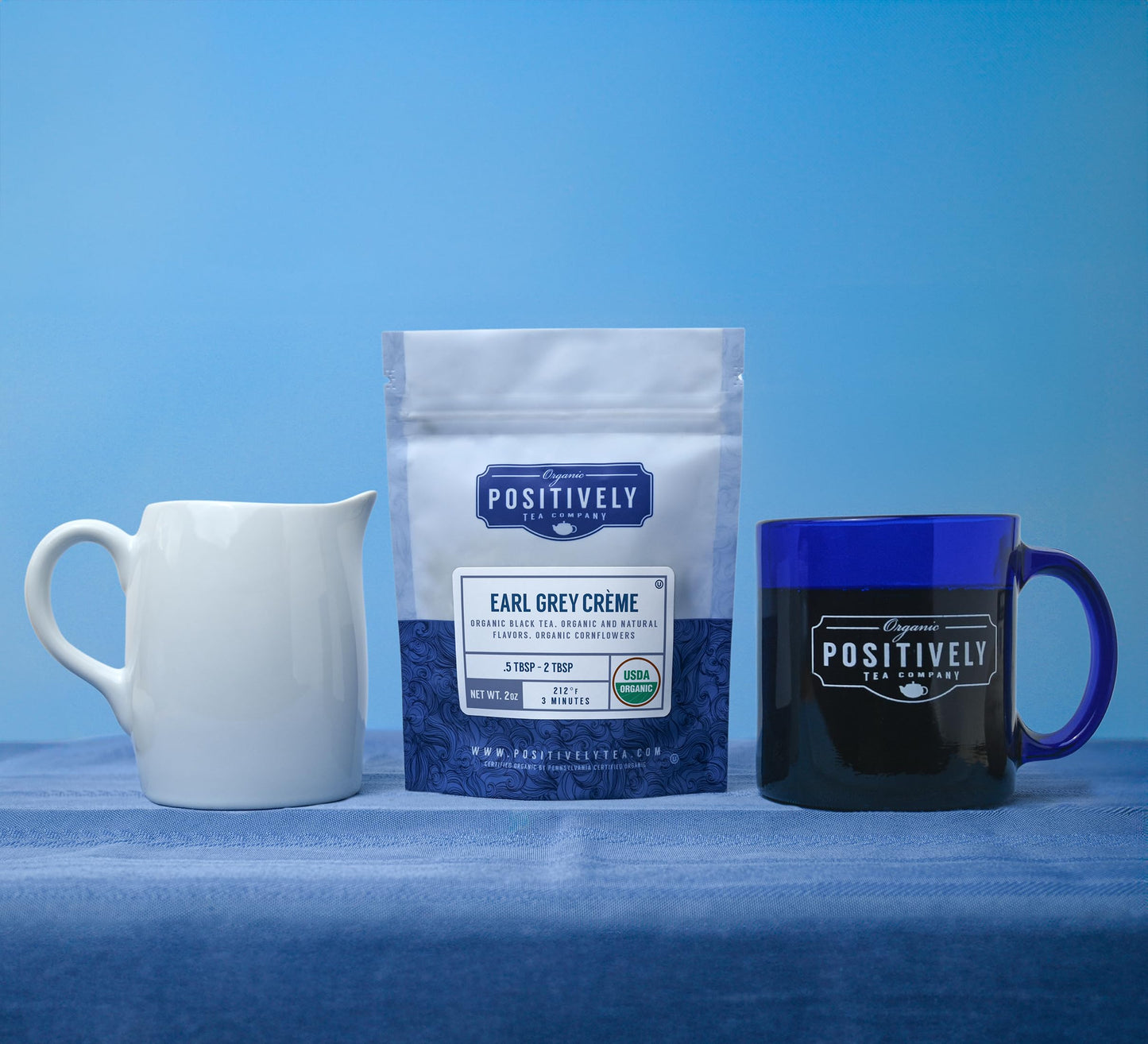 Organic Positively Tea Company, Earl Grey Crme Black Tea, Loose Leaf, 16 Ounce