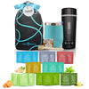 Tea Gift Set With Kettle – 26 -Piece Sampler For Women & Men, Insulated Mug, Assorted Organic Hrny & Sons Teas, Pure Honey & Accessories (Teal+Kettle - Hrny)