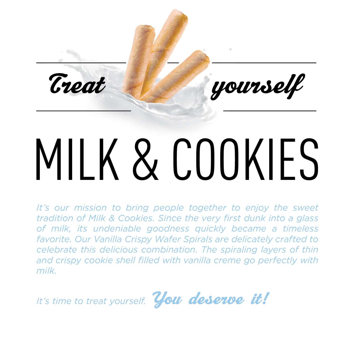 Got Milk? Wafer Spirals, Vanilla, 14 Oz. Tin, Delicious Rolled Wafer Rolls for Dessert or Snack, Model GMWSVN14-06