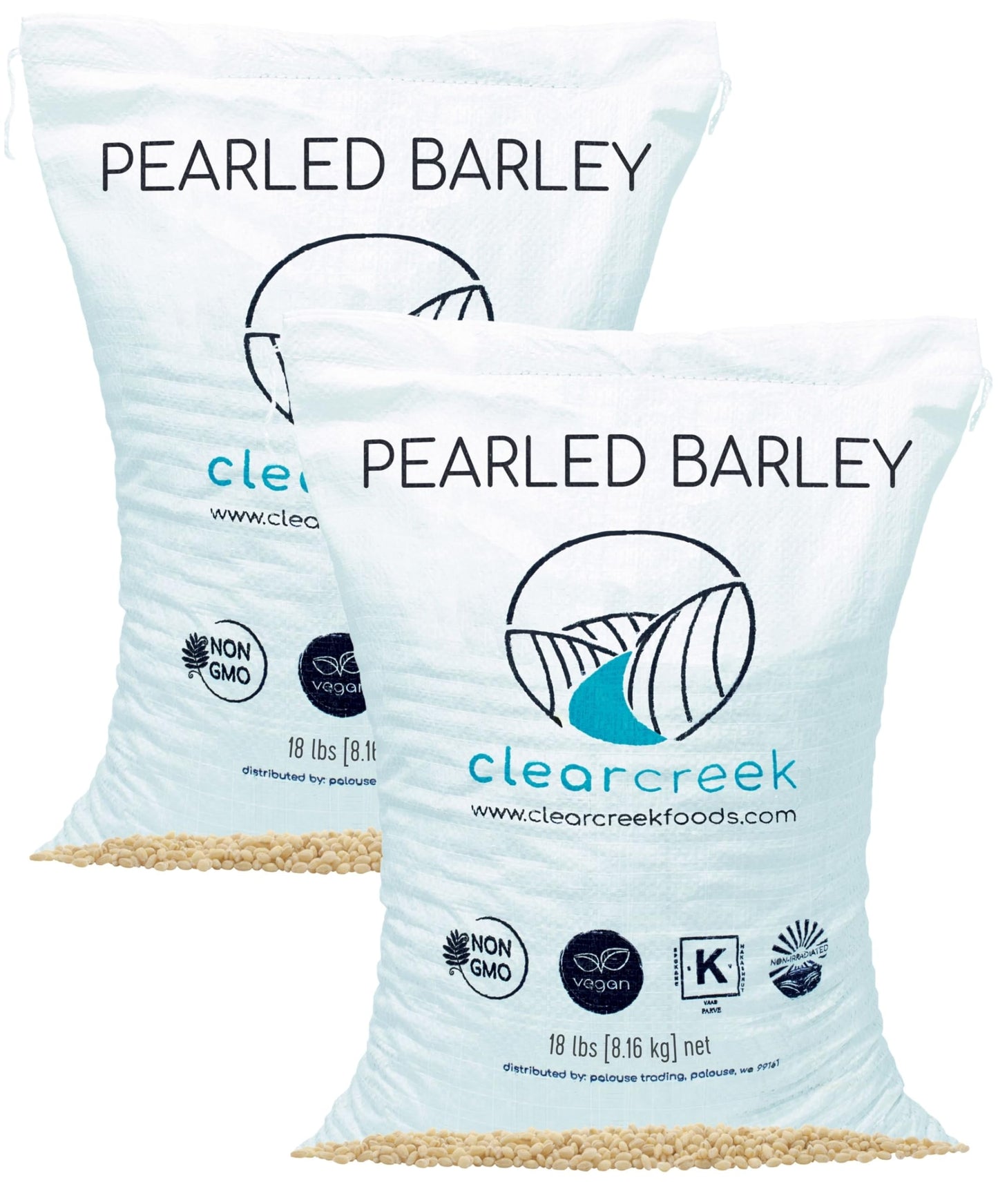 CLEAR CREEK Certified Glyphosate Residue Free Pearl Barley | 36 lb | Non-GMO | Kosher | Vegan | Non-Irradiated