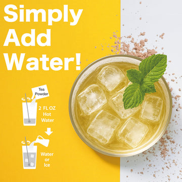 J Way Passionfruit Iced Green Tea 2.2 Lb (1 Count), Powdered Instant Green Tea Drink Mix Packets, Makes Blended Frappe, Smoothie