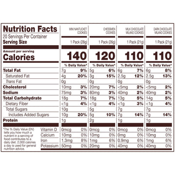 Pepperidge Farm Cookies Variety Pack, Snack Packs, 20 Pk