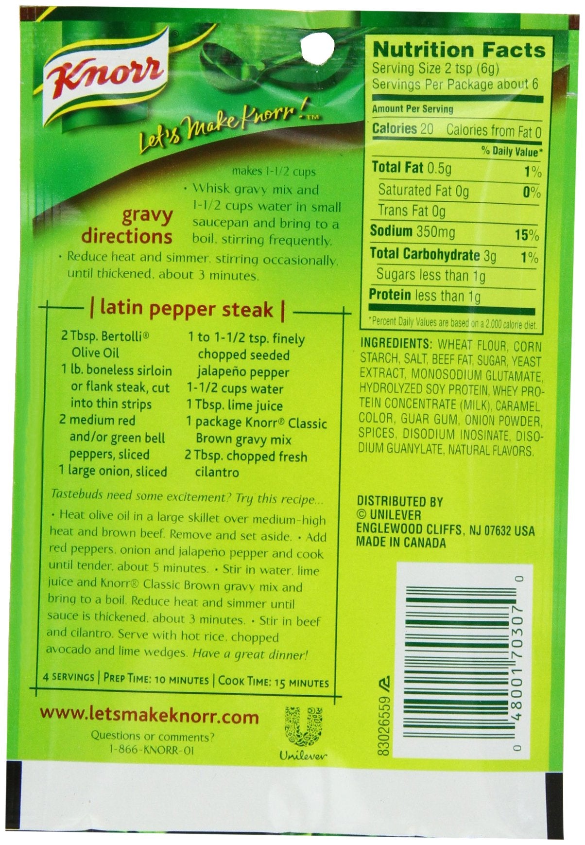 Knorr Gravy Mix, Classic Brown, 1.2 oz