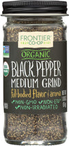 FRONTIER Organic Pepper Black Medium Ground, 1.8 OZ