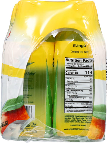 Iberia Aloe Vera Juice Drink, Mango, 9.5 Fl Oz (Pack Of 6)