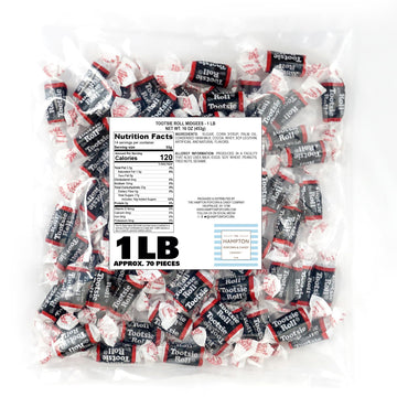 Tootsie Roll Midgees, 1lb Bulk Bag (Approx. 70 Pieces), Mini Chewy Candy, Individually Wrapped Bulk Candy, Chocolate Candy, The