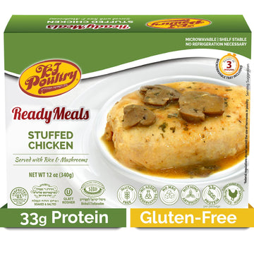 Kosher Stuffed Chicken Breast Rice, Mre Meat Meals Ready To Eat, Gluten Free (1 Pack) Prepared Entree Fully Cooked, Shelf Stable