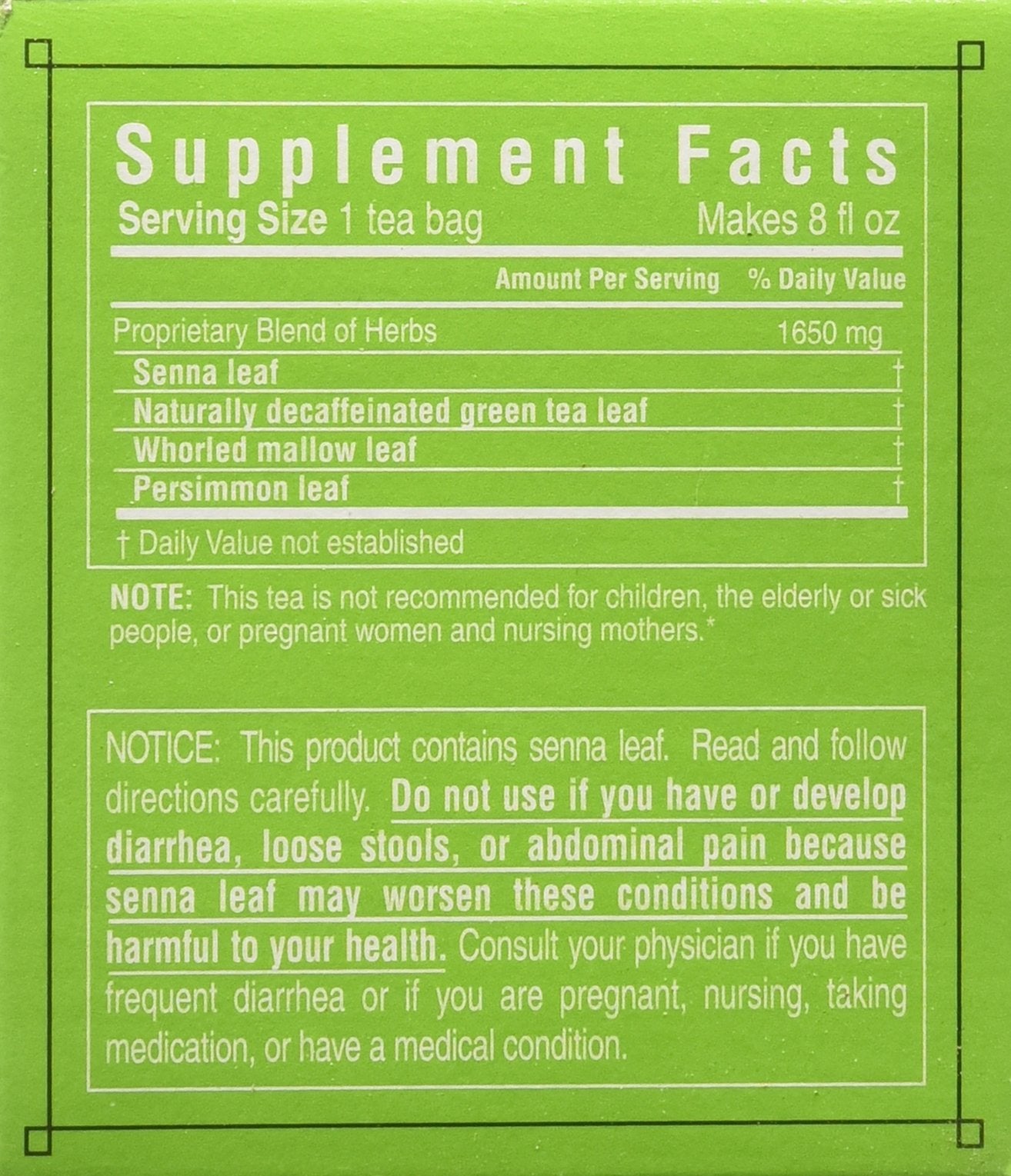 Triple Leaf Teas - Dieter'S Green Herbal Tea, 20 Bag