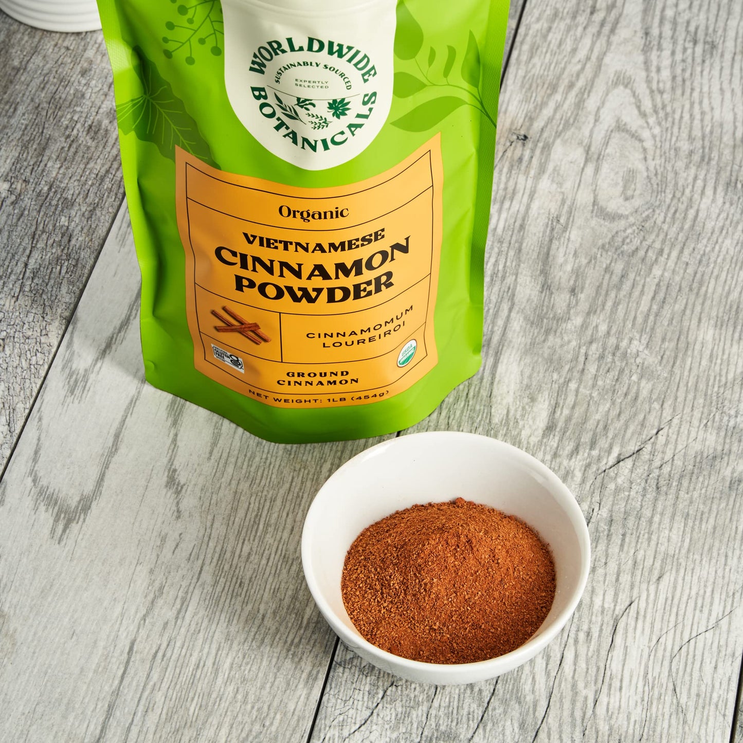 Worldwide Botanicals Organic Cinnamon Powder - Premium Ground Cinnamon Spice - 100% Pure Vietnamese Cinnamon | Sustainably Harve
