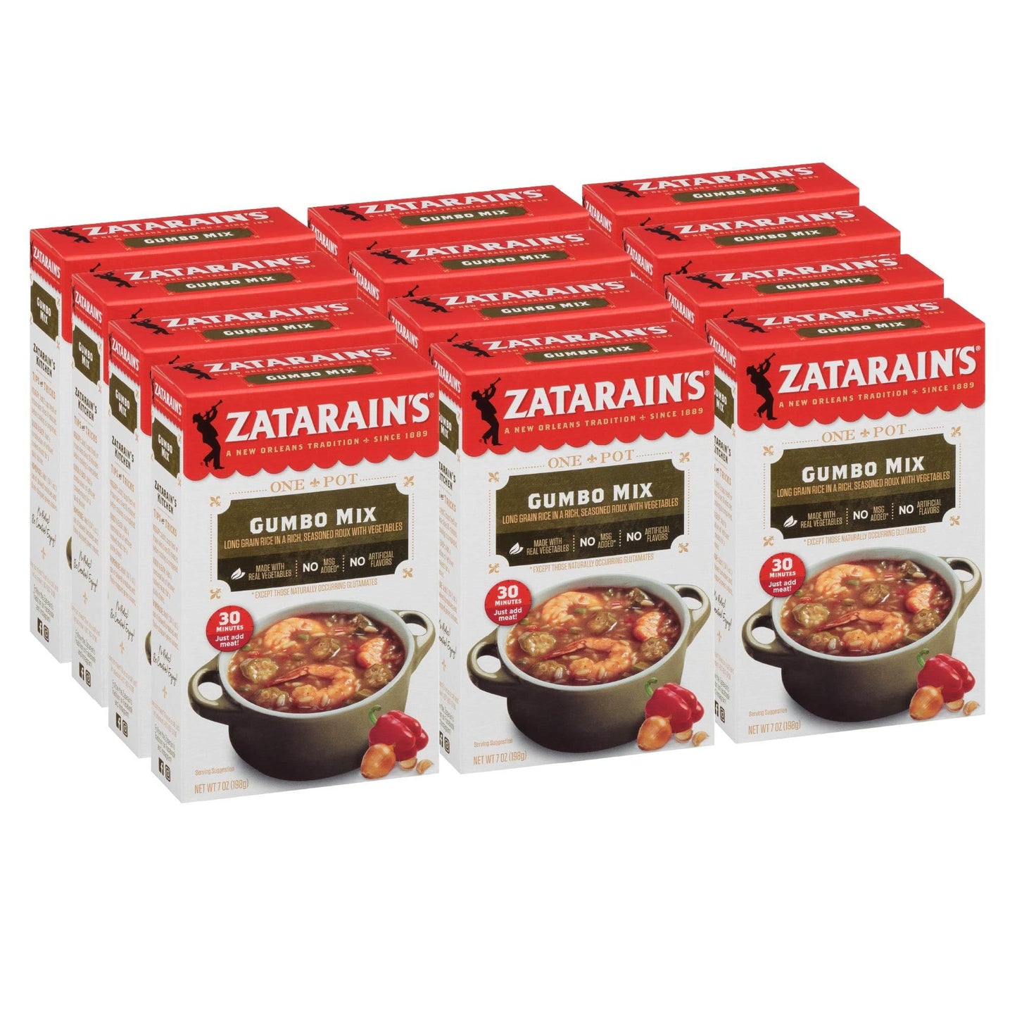 Zatarain'S Gumbo Mix, 7 Oz (Pack Of 12)