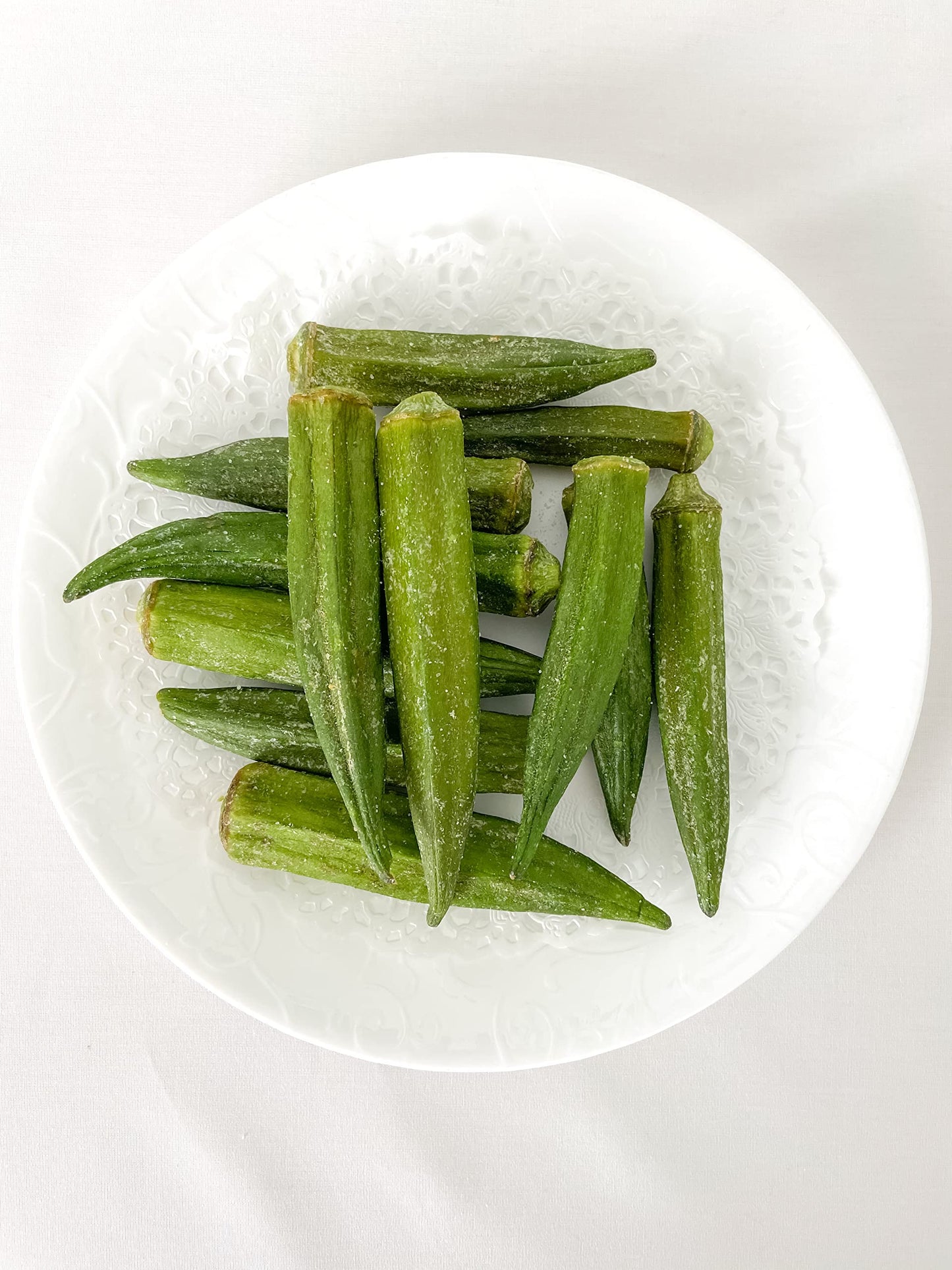Crispy Crunchy Whole Okra Chips High In Fiber And Calcium, 100% Natural & Gluten-Free, Paradise Green 1.7Oz X 2 Packs/ Shipped B