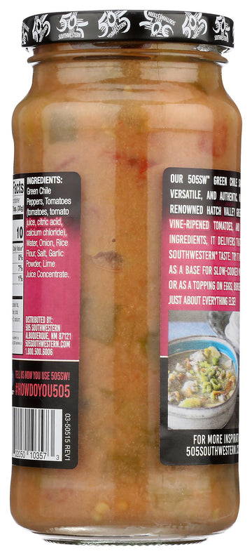 505 Southwestern 16Oz Jar (Pack Of 3)(Select Flavor Below) (Green Chile Sauce - Hot)