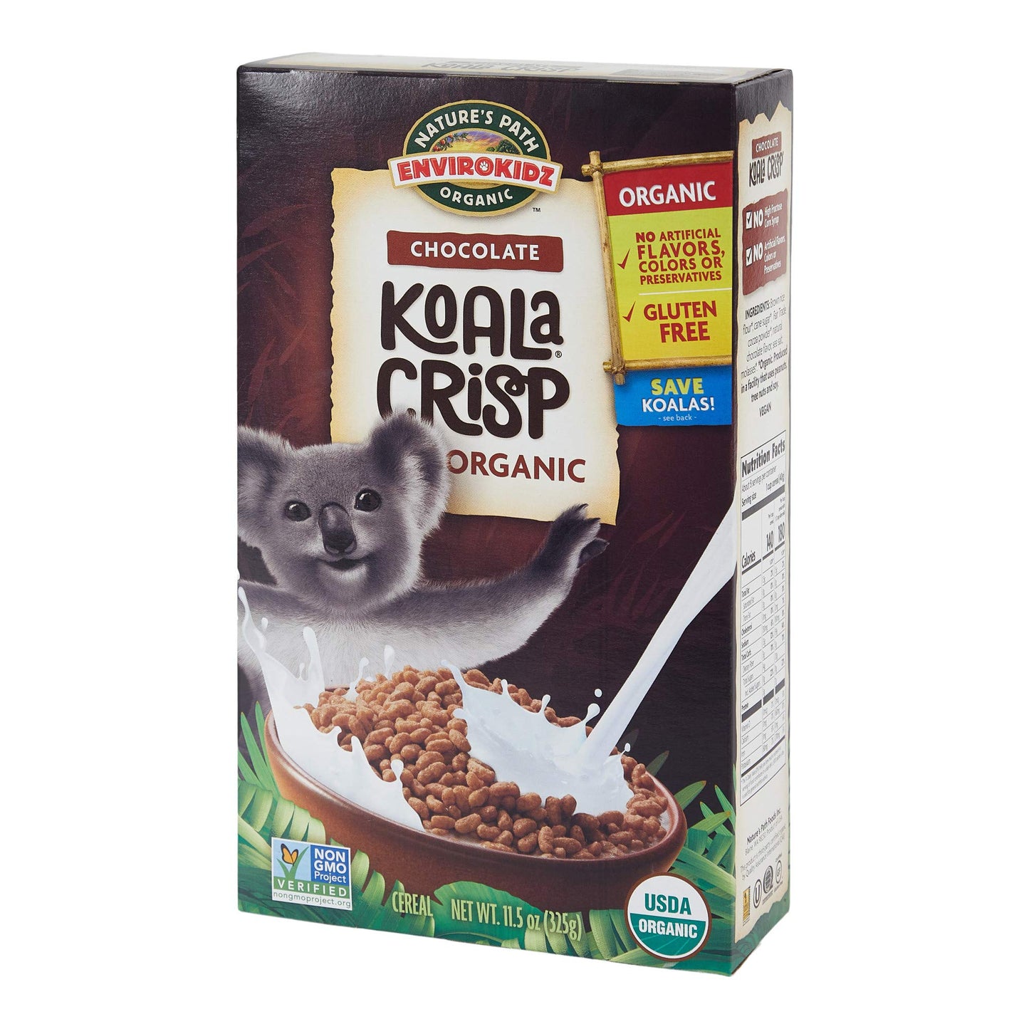 EnviroKidz Koala Crisp Organic Chocolate Cereal,11.5 Ounce,Gluten Free,Non-GMO,Fair Trade,EnviroKidz by Natures Path
