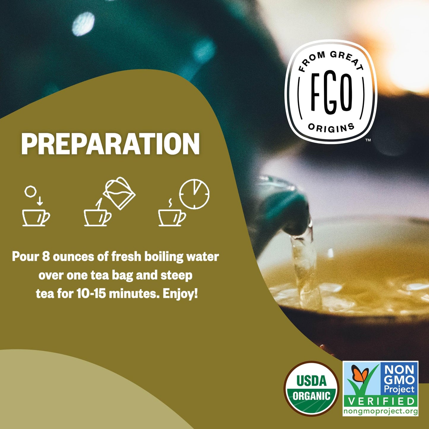 Fgo Organic Ginger Tea, Eco-Conscious Tea Bags, 100 Count, Packaging May Vary (Pack Of 1)