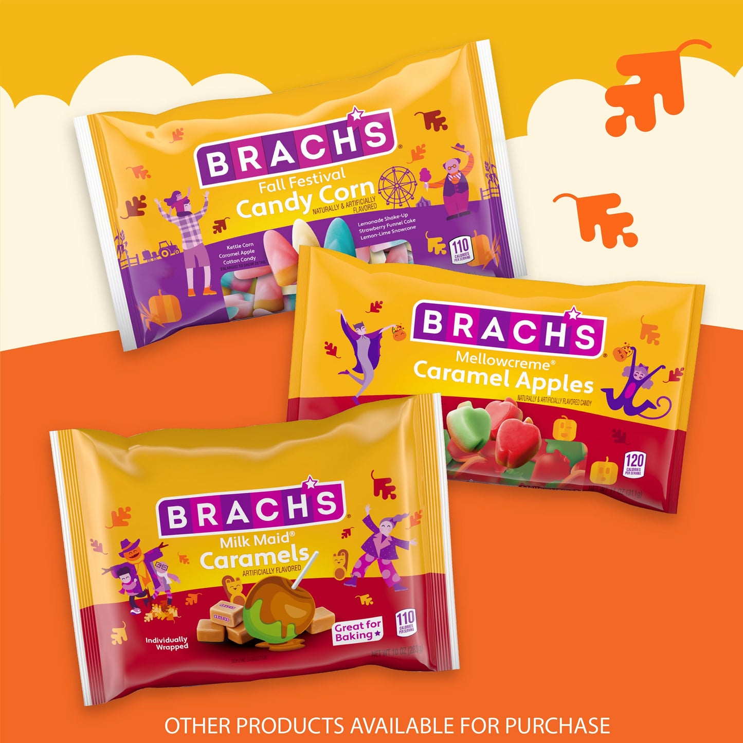 Brachs Mellowcreme Autumn Leaves Candy, Halloween Candy, 8oz Bag