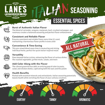 Lane'S Italian Seasoning Blend Spices And Seasonings, All-Natural Italian Herbs Seasoning For Any Italian Inspired Dishes, Made