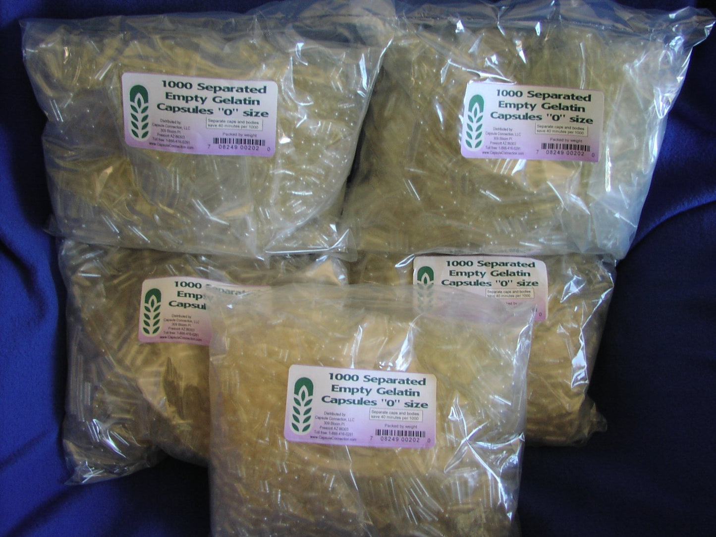 Capsule Connection Empty Gelatin Capsules, Size 0, 1000 Count Bags, Model 221, Ideal for DIY Supplements