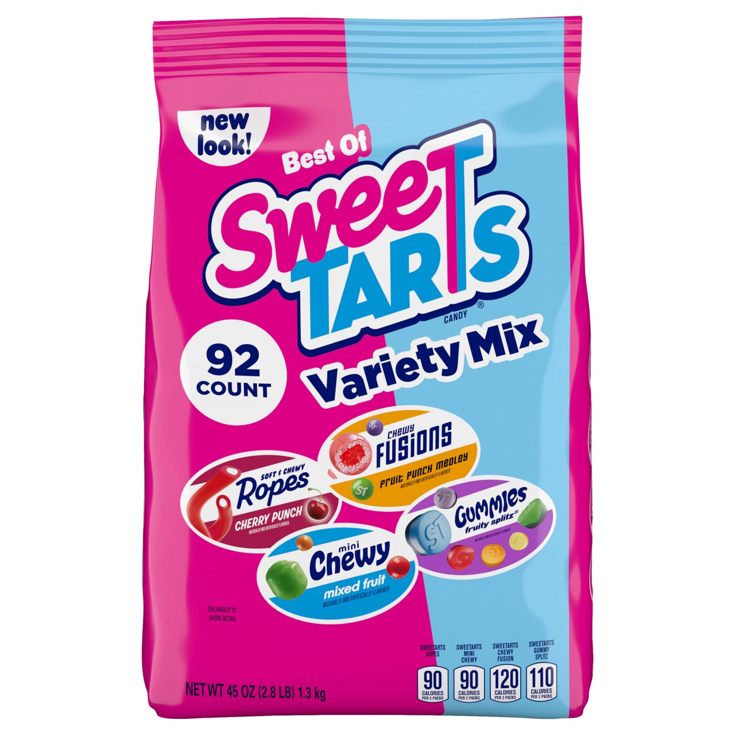 SweeTARTS Candy, Variety Mix, Cherry Punch Ropes, Mini Chewy, Gummies Fruity Splitz & Chewy Fusions, Halloween Candy Variety Pac