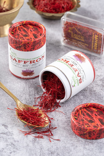 EXOTIC BioNaturals Saffron | Super Negin Grade A+ Saffron Spice | Non-GMO Verified Saffron Threads for Cooking Risotto, Paella,