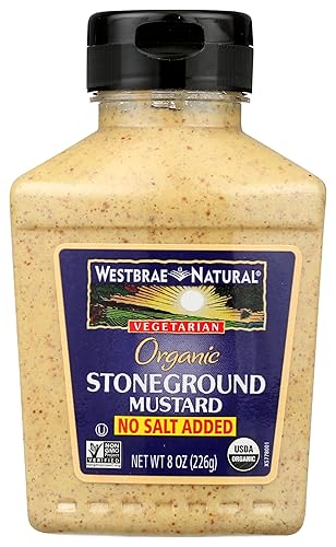 Westbrae Natural Stoneground Mustard No Salt Added 8 Oz