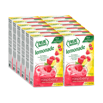 True Lemon Raspberry Lemonade Water Enhancer Drink Mix (120ct), Low Calorie Drink Mix Packets for Water, Powdered Drink Mixes &