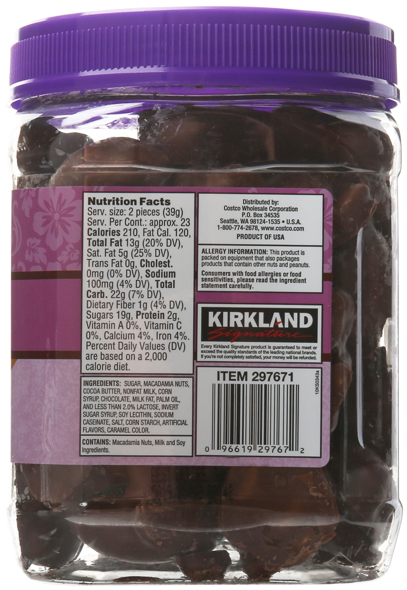 Kirkland Signature Macadamia Clusters, 32 Ounce