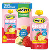 Motts Fruit Smoothies Strawberry Banana, 4.2 oz Clear Pouches, 24 Count (6 Packs of 4), Non-dairy, Made With Oatmilk, Made With