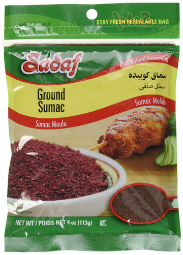 Sadaf Sumac Ground - Sumac Powder For Cooking And Food Seasoning - Sumac Seasoning - Traditional Middle Eastern Spice - Kosher 4 Oz Resealable Bag