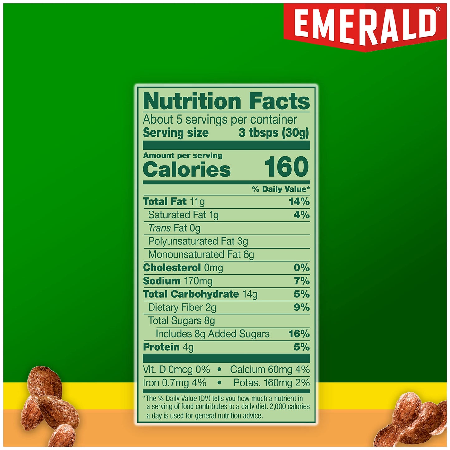 Emerald Nuts Honey Glazed Almonds (1-Pack), 5.5Oz Resealable Bag, Kosher Dairy Certified, Non-Gmo, Contains No Artificial Preservatives, Flavors Or Synthetic Colors