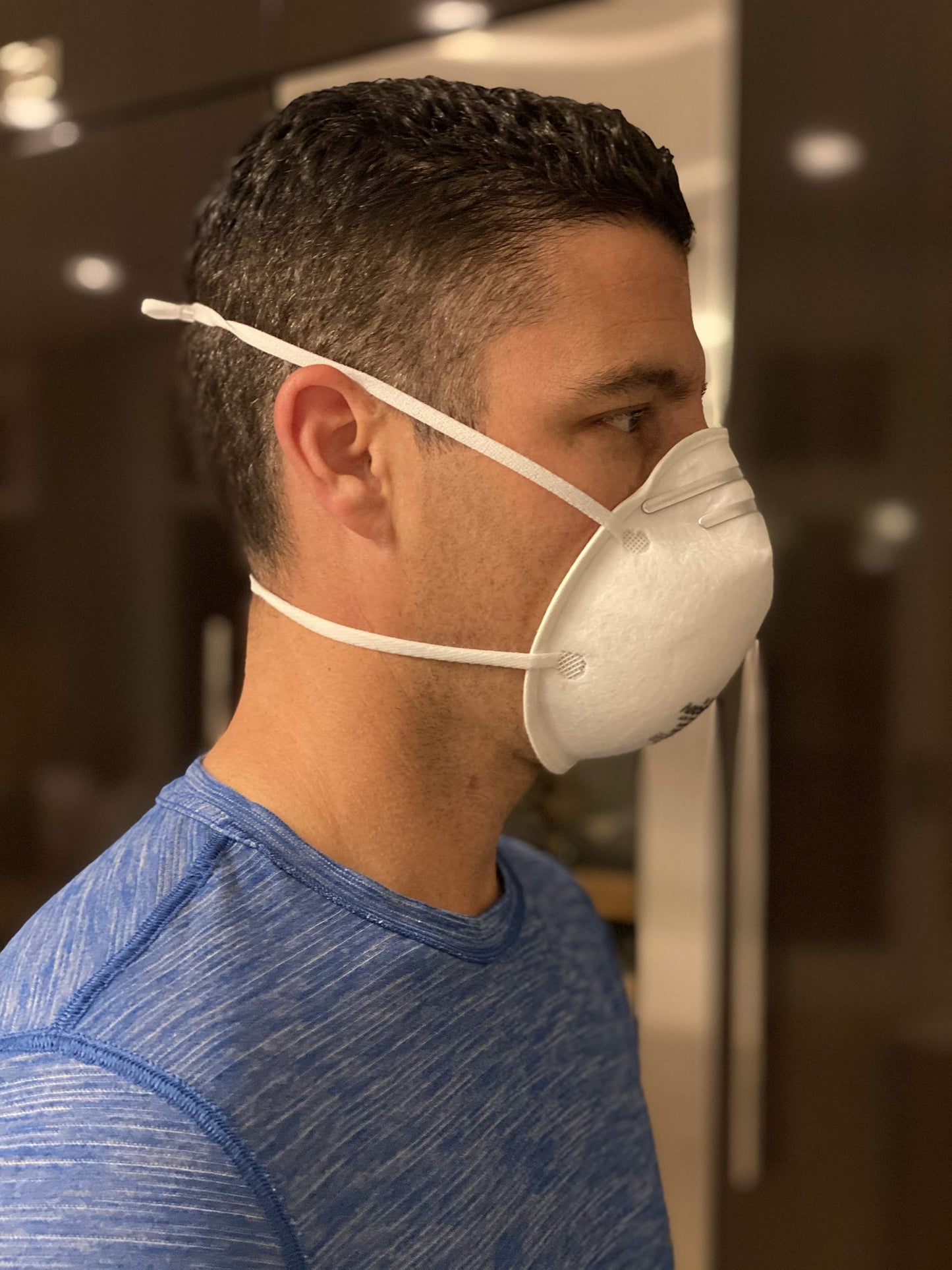 Magid N95 Respirator Masks With Metal Nose Clips & Latex-Free Elastic Headband, Triple Layer Construction, Cup Style (Medium) -