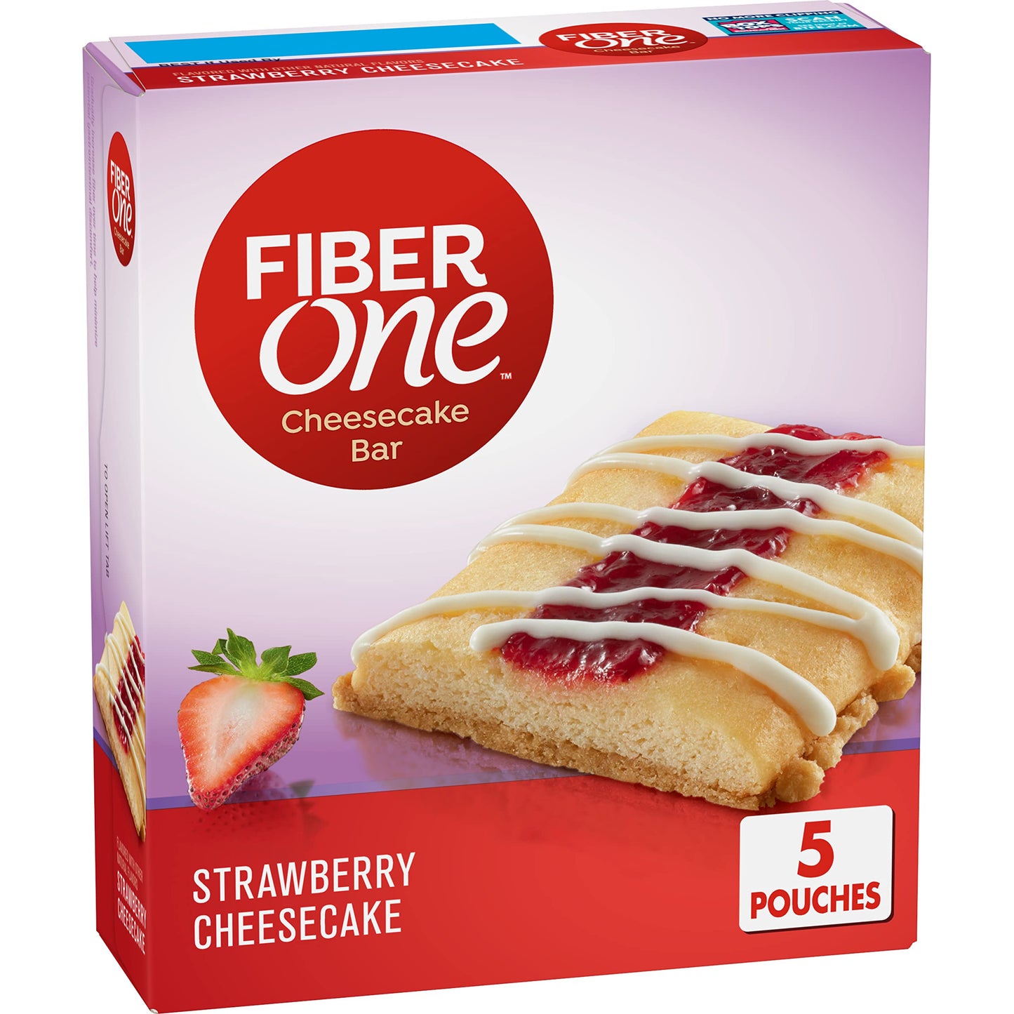 Fiber One Cheesecake Bars, Strawberry Cheesecake, Snack Bars, 6.75 Oz, 5 Ct